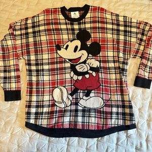 Disneyland Red Plaid Spirit Jersey Sweater